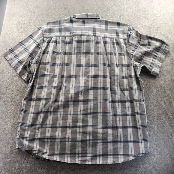 NWT Carhartt Mens Work Shirt XL Plaid Short Sleeve Button-Up Outdoors Gray - Picture 14 of 16